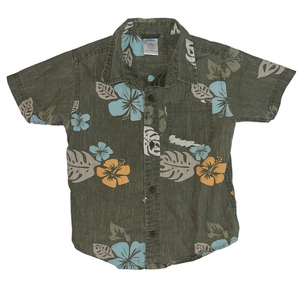 Gymboree Tropical Floral Button Up Shirt Boy Size 2T